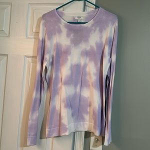 Jcrew brand new Teddy tye dye sweater